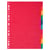 Intercalaires carte 220g 10 positions - A4 maxi - Couleurs assorties - x 25 - Exacompta