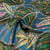 Tissu Jacquard Craftine Feuillage exotique fabrication française Bleu
