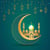 Lot de 4 serviettes en papier découpage collage 33 cm MOSQUE ON CRESCENT MOON D 141 XL