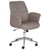 Fauteuil de Bureau en Synthétique Marron Structure Métallique Dossier Réglable et Pivotante.Home Office Élégant