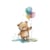 Tableau sur toile ourson ballons 30x45 cm