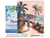 Peinture par Numéro Figured'Art avec Cadre - Promenade côtière - Kit de Loisir Créatif DIY Numéro d'Art Complet - 40x50cm toile tendue sur châssis
