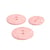 Lot de 6 boutons rond bouteilles recyclées 2 trous rose