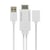 Avizar Câble USB Femelle MHL Vers HDMI Mâle Et USB Mâle Smartphone / Tablette Blanc