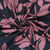 Tissu Jersey Milano Polyviscose grandes fleurs Rose sur fond Bleu nuit