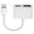 Avizar Adaptateur pour iPhone / iPad Lightning vers USB et Lightning Charge Compact Blanc