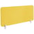 Séparateur Cloison Acoustique de Bureau et Table Jaune en Polyester et Matière Synthétique 160 x 40 cm Idéal pour le Open Space