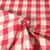 Tissu Toile de Lin Célestin enduit rouge sur fond Blanc - Au mètre