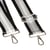 Bandoulière sangle bicolore 50x140cm noir/argent