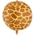 Ballon Aluminium Hélium Rond Taches de Girafe   Ø 75 cm