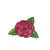 Lot de 3 écussons thermocollants rose fushia 4cm x 4,5cm