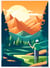 Affiche Illustration Golf | A3 : 29,7x42cm