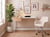 Bureau Panneau de particules de bois Blanc OCATE - Beliani