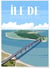 Affiche ville, Île de Noirmoutier | A3 : 29,7x42cm