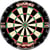 Cible professionnelle Ponte Acier avec 2 jeux de flechettes - Arcade - Rouge