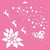 Pochoir plastique souple réutilisable 30 x 30 cm Fabrika Decoru PERE NOEL TRAINEAU FLEUR ETOILE 169