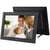 Cadre Photo Numérique 13 Pouces LED Télécommande Lecteur MP3 MP4 USB SD Argent Noir YONIS