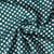 Tissu Mousseline lourde Koshibo pois blanc sur fond Vert canard