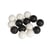 Perles en silicone Idéal attache tétine Bébé 15mm 14 pièces - Noir et Blanc