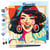 Mini Peinture par Numéro Figured'Art 20x20cm avec cadre Femme Souriante Pop Art - Petit Format