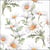 Lot de 4 serviettes en papier découpage collage 33 cm MARGUERITTE FOND BLANC F 150