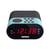 Lenco Radio Réveil FM PLL Double Alarme avec Affichage LED Noir / Bleu