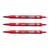 Lot de 3 marqueurs permanents - PILOT - Twin Marker Begreen - Rouge - 2 pointes ogives fine et moyenne