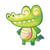 Ecusson thermocollant animal mignon crocodile 4.5x4.5cm