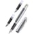 Stylo plume - Calligraphie - 3 plumes différentes - Pour droitier - Argent métal - ONLINE - College