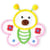 Ecusson thermocollant adorable abeille 5x5cm