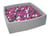 Piscine à balles pour enfant, 120x120 cm, Aire de jeu + 1200 balles blanc, rose, gris - Velinda