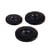 Lot de 3 boutons rond 2 trous bouteilles recyclées noir