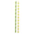 Pailles de papier conviennent p.aliments, jaune / vert Bandes / Points, 25 pièces