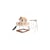 AXI Classic Liam Maisonnette avec Balancoire Simple Marron Blanc Toboggan Gris - Axi House