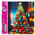 Diamond Painting Broderie Diamant LUMINLIFE 40x50cm, 100% strass, diamants ronds - Sapin de noel