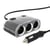 Avizar Multiprise allume-cigare Répartiteur 3x Prises allume-cigare + 2x Prises USB Noir