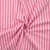 Tissu Coton Stretch rayé Rayures Blanche sur fond Rose bonbon