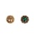 Lot de 3 boutons strass vert sapin