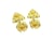 2 Pendentifs mobiles triangle et fleur 33*17mm doré
