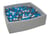 Piscine à balles pour enfant, 120x120 cm, Aire de jeu + 1200 balles blanc, bleu, gris - Velinda
