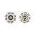 Lot de 3 boutons pressions strass 24mm couleur argent
