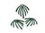 4 Breloques forme feuille 22*20mm vert
