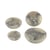 Lot de 3 boutons 4 trous imitation corne Gris Cendre