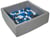 Piscine à balles pour enfant, 90x90 cm, Aire de jeu + 150 balles blanc, bleu, gris - Velinda