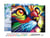 Peinture par Numéro Figured'Art avec Cadre - Félin Pop Art - Kit de Loisir Créatif DIY Numéro d'Art Complet - 40x50cm toile tendue sur châssis