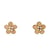 Lot de 3 boutons en bois découpé fleur 14mm x 14mm