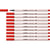 Lot de 10 feutres de coloriage pointe pinceau - STABILO - Pen 68 brush - Rouge carmin