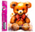 Diamond Painting Broderie Diamant LUMINLIFE 40x50cm, 100% strass, diamants ronds - Ourson