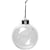 Objet décoratif en verre, H : 8,9 cm, d 7,9 cm, transparent, 6 pièces/ 1 Pq.