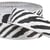 Sangle imprimé animalier zèbre 38mm blanc au mètre